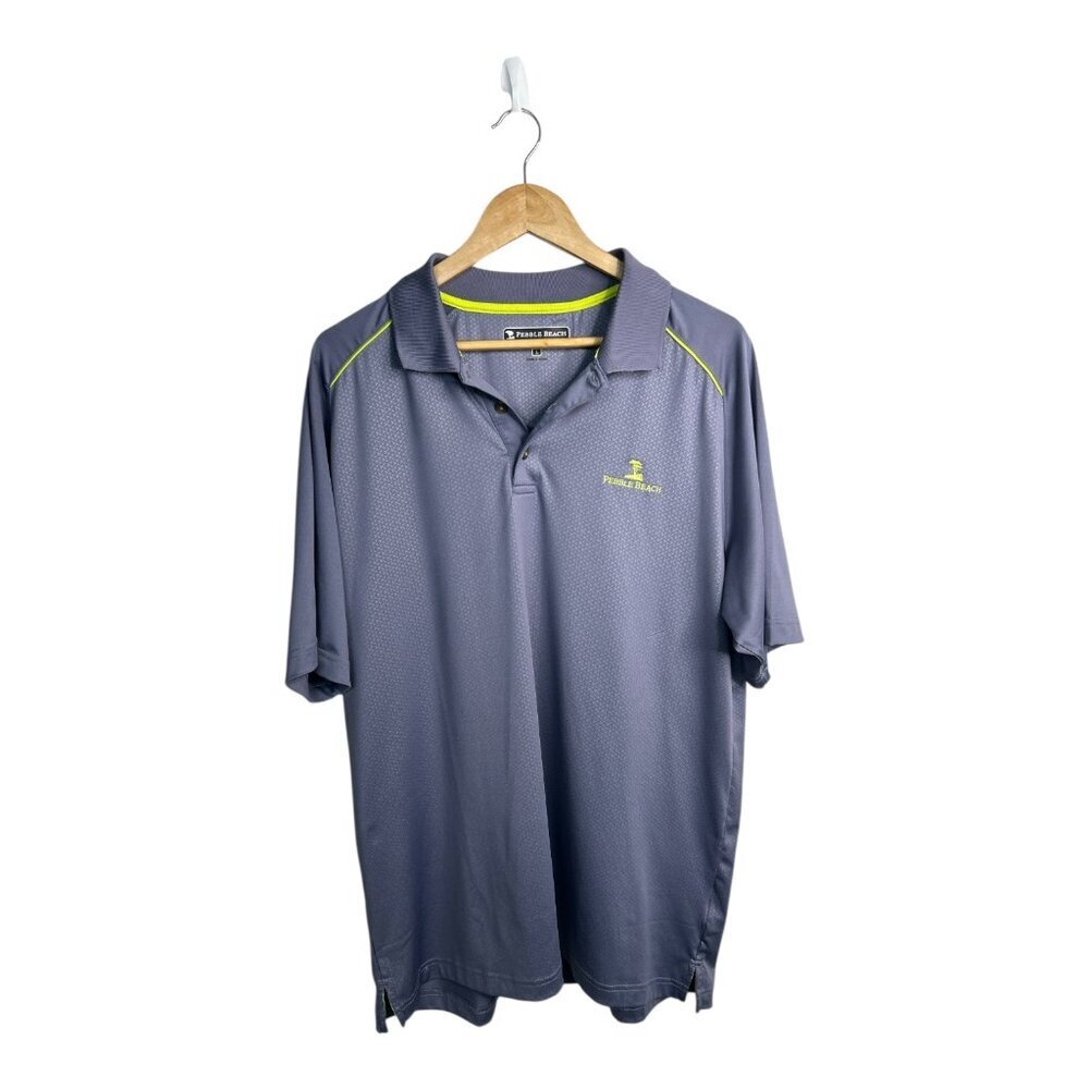 Pebble Beach Dry-Luxe‎ Performance Short Sleeve Polo Shirt Men's Size Large Golf